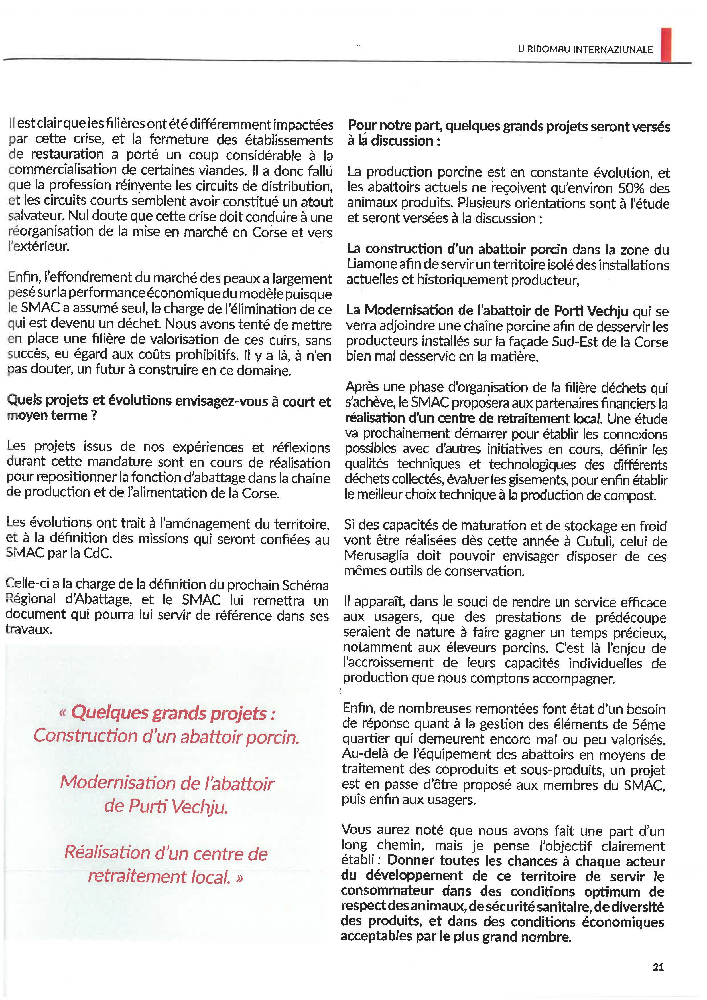 U RIBOMBU : Syndicat Mixte de l'Abattage en Corse par Pierre-José Filipputti