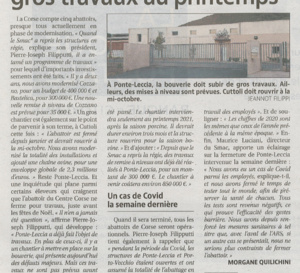 CORSE-MATIN : ABATTOIR DE PONTE-LECCIA : GROS TRAVAUX DE PRINTEMPS