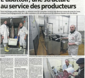 CORSE-MATIN : L'abattoir, une structure au service des producteurs