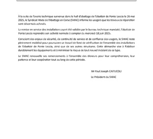 REOUVERTURE DE L'ABATTOIR DE PONTE-LECCIA - JUIN 2025